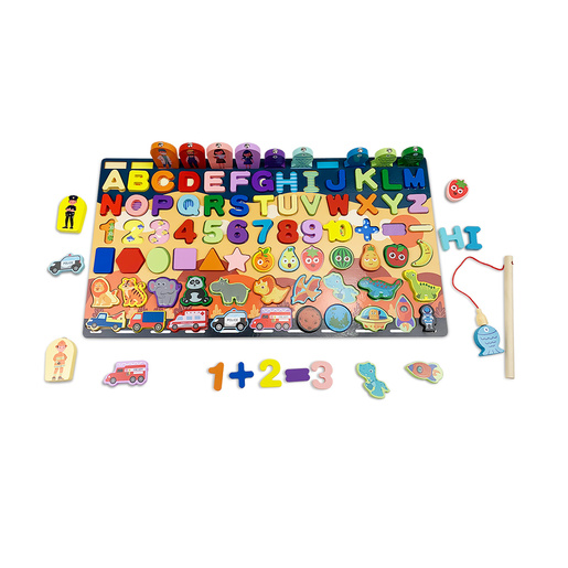 SET DIDACTICO MADERA 84PIEZAS