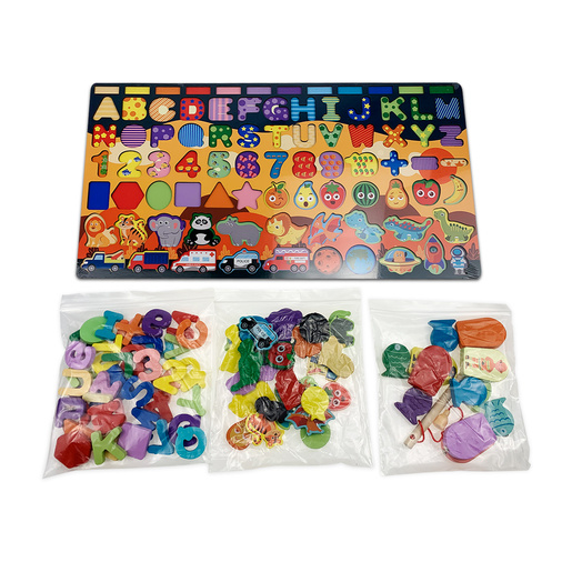 SET DIDACTICO MADERA 84PIEZAS
