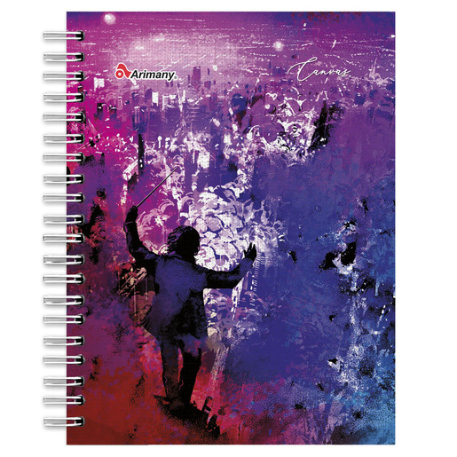 CUADERNO ESPIRAL ARIMANY CANVAS MULTIMATERIA 180H (PASTA DURA)