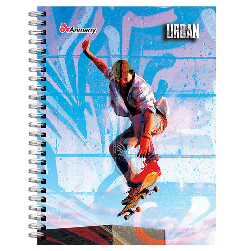 CUADERNO ESPIRAL ARIMANY URBAN MULTIMATERIA 180H (PASTA DURA)