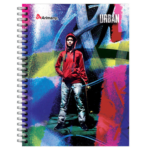 CUADERNO ESPIRAL ARIMANY URBAN MULTIMATERIA 180H (PASTA DURA)