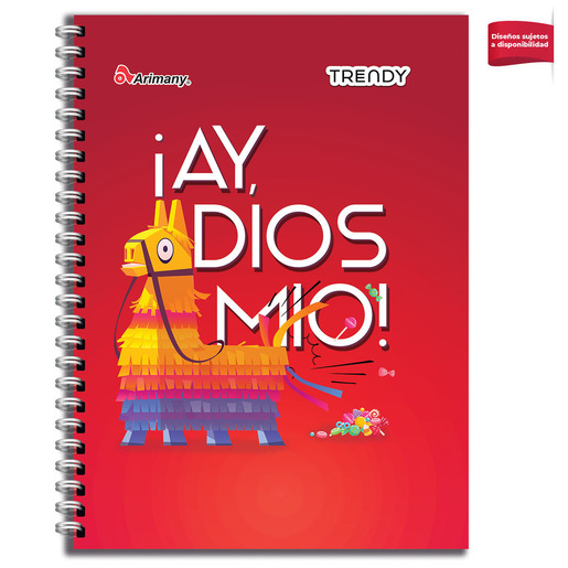 CUADERNO ESPIRAL ARIMANY TRENDY LINEAS 100H (PASTA SEMI DURA)