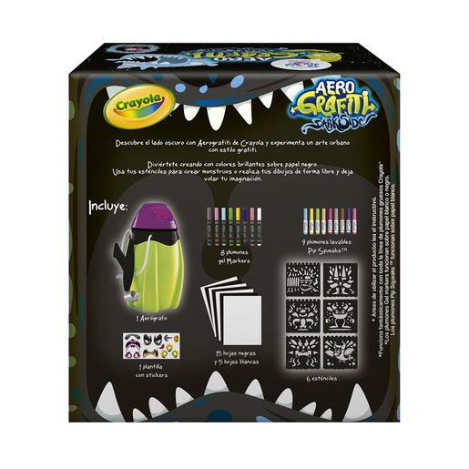 SET DE ACTIVIDADES AEROGRAFITI DARKSIDE CRAYOLA