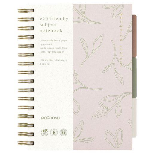 CUADERNO ESPIRAL ECONOVO RECICLADO 80GR 100H