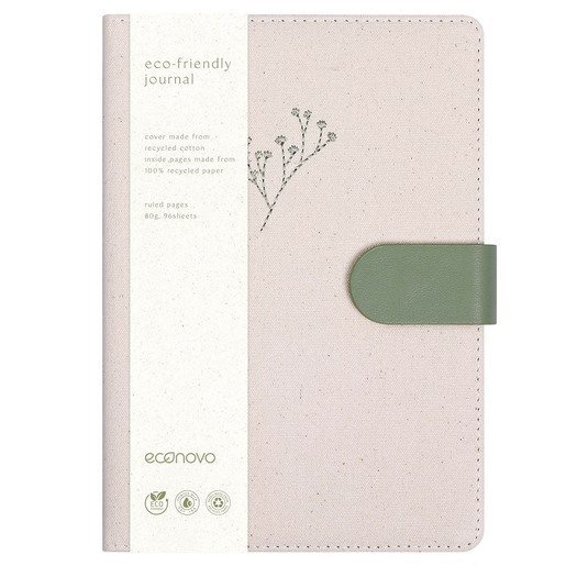 CUADERNO COSIDO ECONOVO RECICLADO 80GR 96H