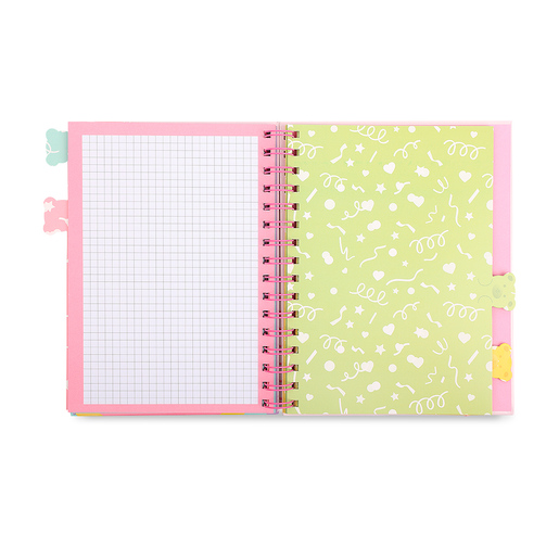 CUADERNO ESPIRAL GUMMY BEAR CON DIVISIONES  100H