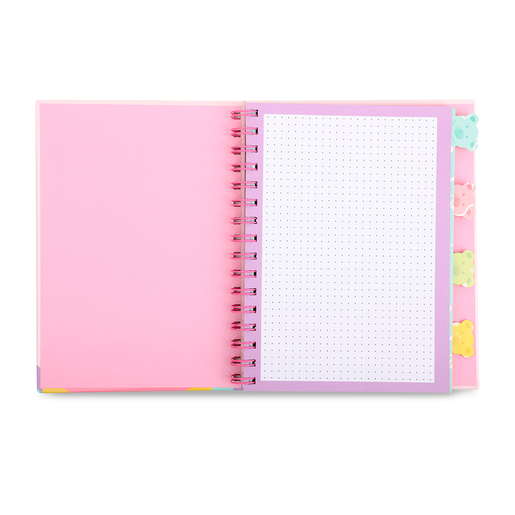 CUADERNO ESPIRAL GUMMY BEAR CON DIVISIONES  100H