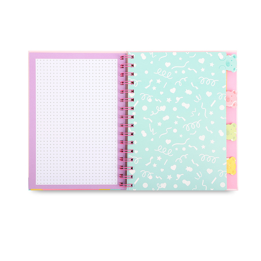 CUADERNO ESPIRAL GUMMY BEAR CON DIVISIONES  100H