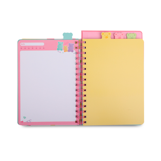CUADERNO ESPIRAL GUMMY BEAR CON DIVISIONES  100H
