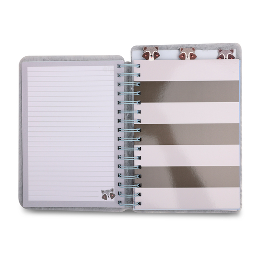 CUADERNO ESPIRAL MAPACHE 4 DIVISIONES