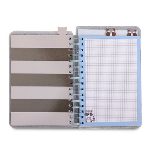 CUADERNO ESPIRAL MAPACHE 4 DIVISIONES