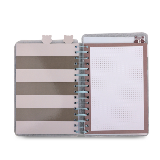 CUADERNO ESPIRAL MAPACHE 4 DIVISIONES