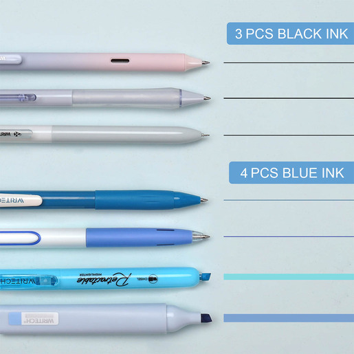 KIT WRITECH OCEAN MIST PARA JOURNALING COLOR AZUL 7U