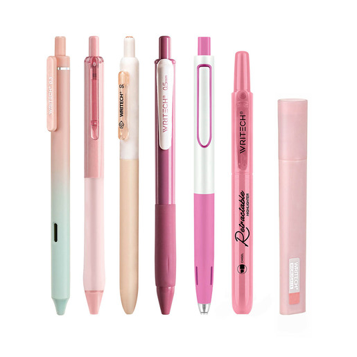 KIT WRITECH SAKURA FALL PARA JOURNALING COLOR ROSADO 7U