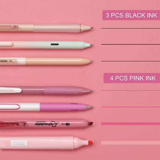 KIT WRITECH SAKURA FALL PARA JOURNALING COLOR ROSADO 7U
