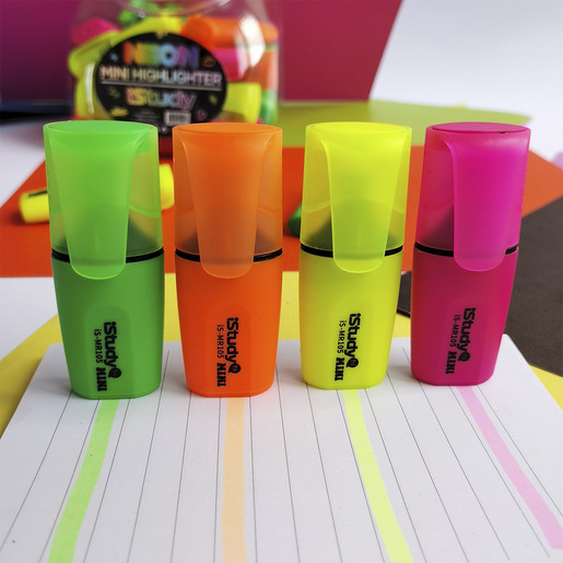 MINI MARCATEXTO ISTUDY NEON CON CLIP (FISHBOWL)