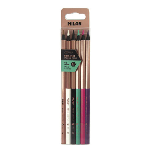 LAPICES DE COLORES MILAN COPPER MINA GRUESA 6U