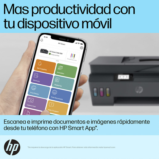 IMPRESORA MULTIFUNCIONAL HP 530 TANQUE DE TINTA (IMPRIME, COPIA Y ESCANEA)