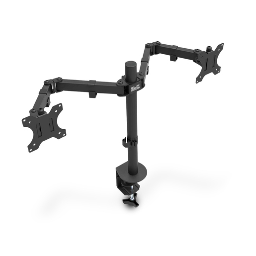 SOPORTE KLIPX PARA MONITOR DOBLE, BRAZOS ARTICULADOS KPM-310