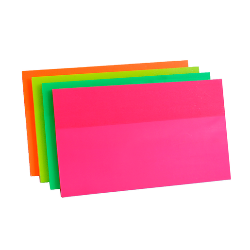 NOTAS ADHESIVAS TOP TEAM 3  X 5   NEON 400H (100H POR COLOR, VERDE, AMARILLO, NARANJA, ROSA)