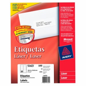 ETIQ. 2 X4 IMP/LASER AVERY ETIQ. 2 X4 IMP/LASER AVERY