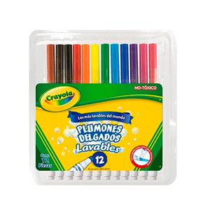 MARCADORES CRAYOLA LAVABLES CAJA C/12