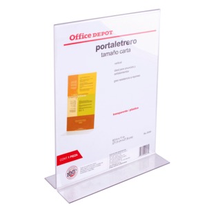PORTA LETRERO EN L VERTICAL OFFICE DEPOT 8.5X11 PORTA LETRERO EN L VERTICAL OFFICE DEPOT 8.5X11
